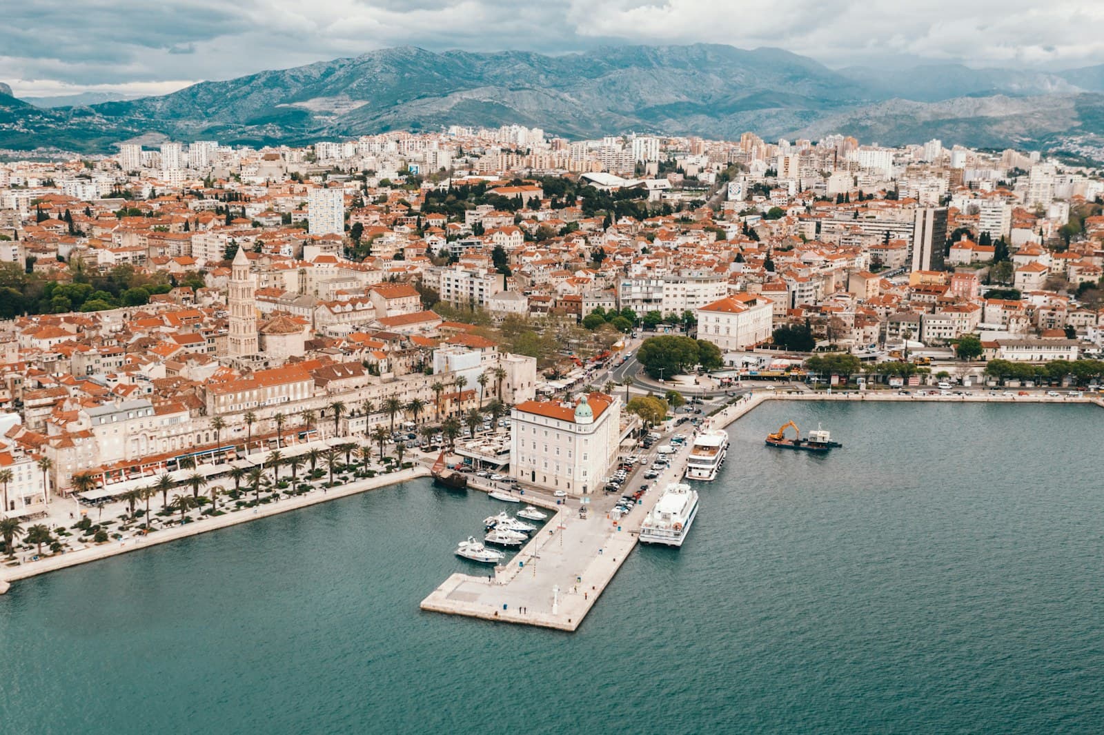 Front de mer du palais de Dioclétien à Split