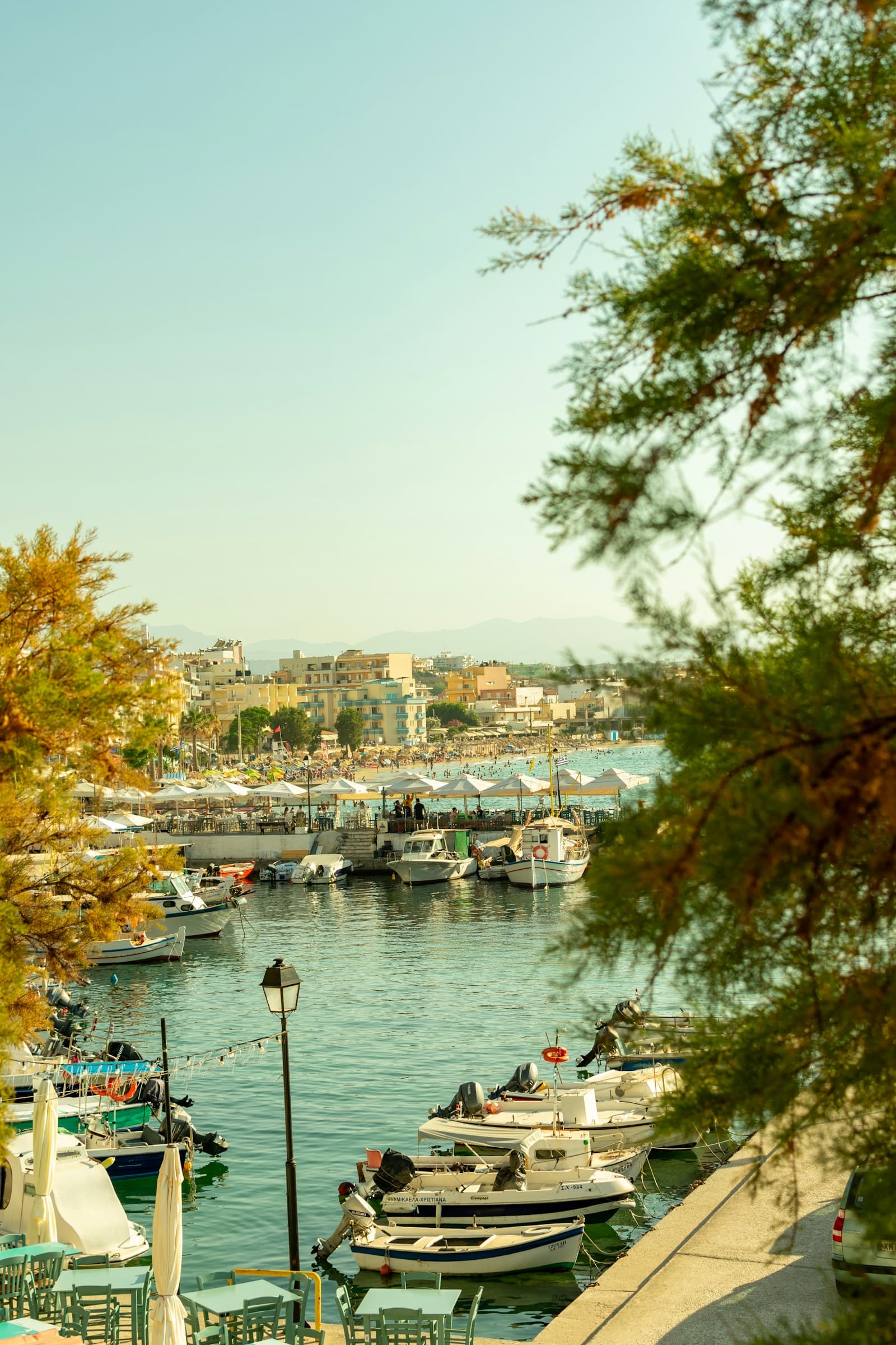 Port vénitien de Chania, Crète au coucher du soleil