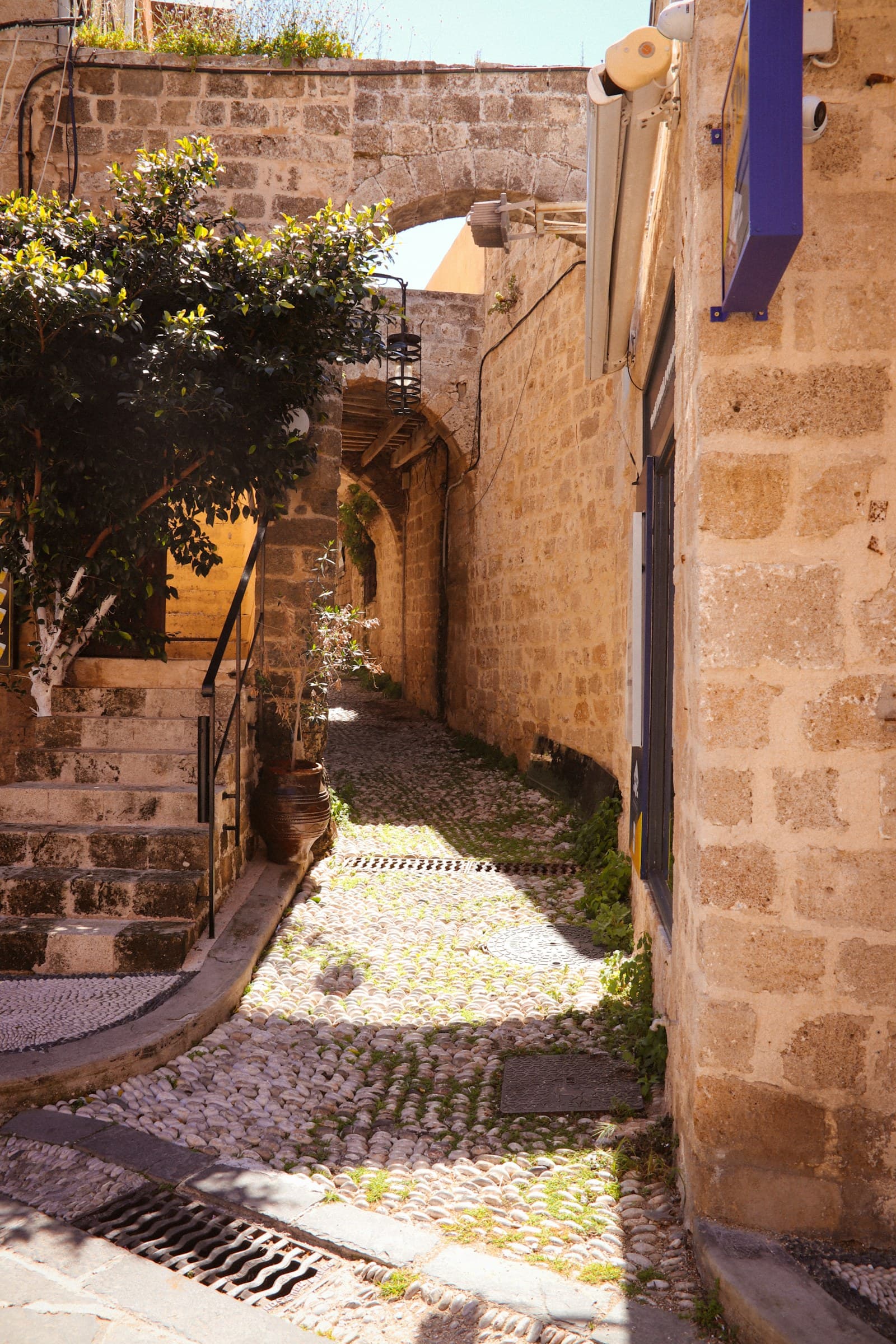 Ruelles médiévales de la vieille ville de Rhodes