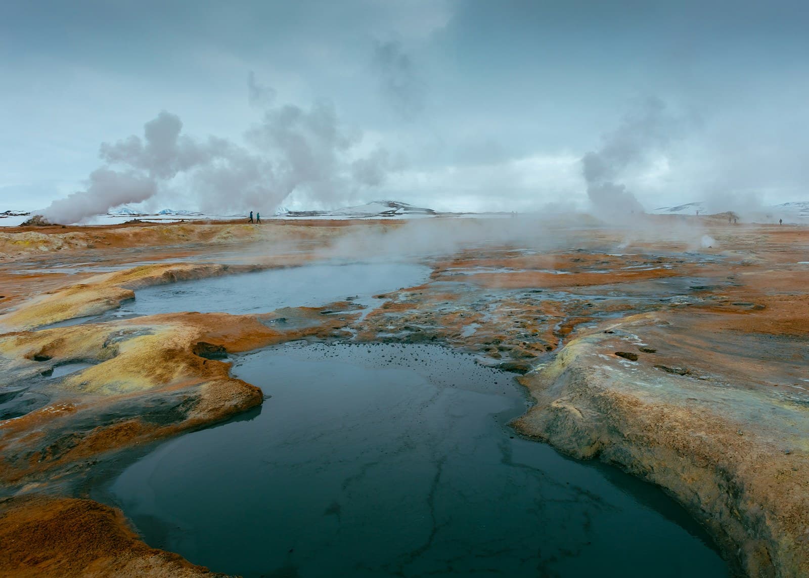 Strokkur geyser erupting in Iceland