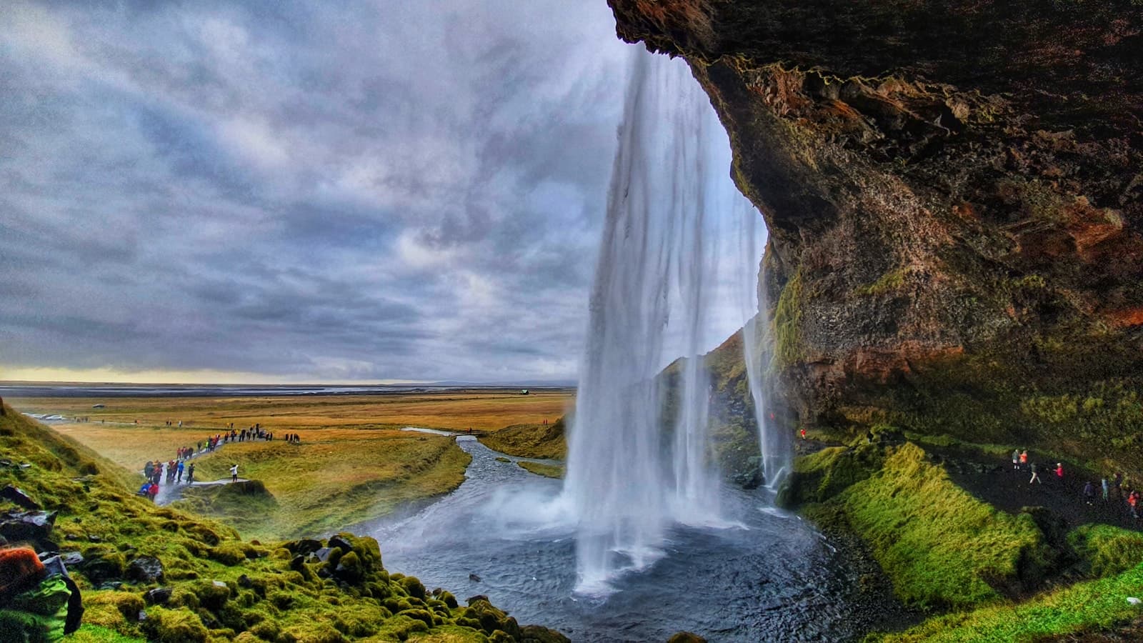 Seljalandsfoss waterfall on the South Coast of Iceland