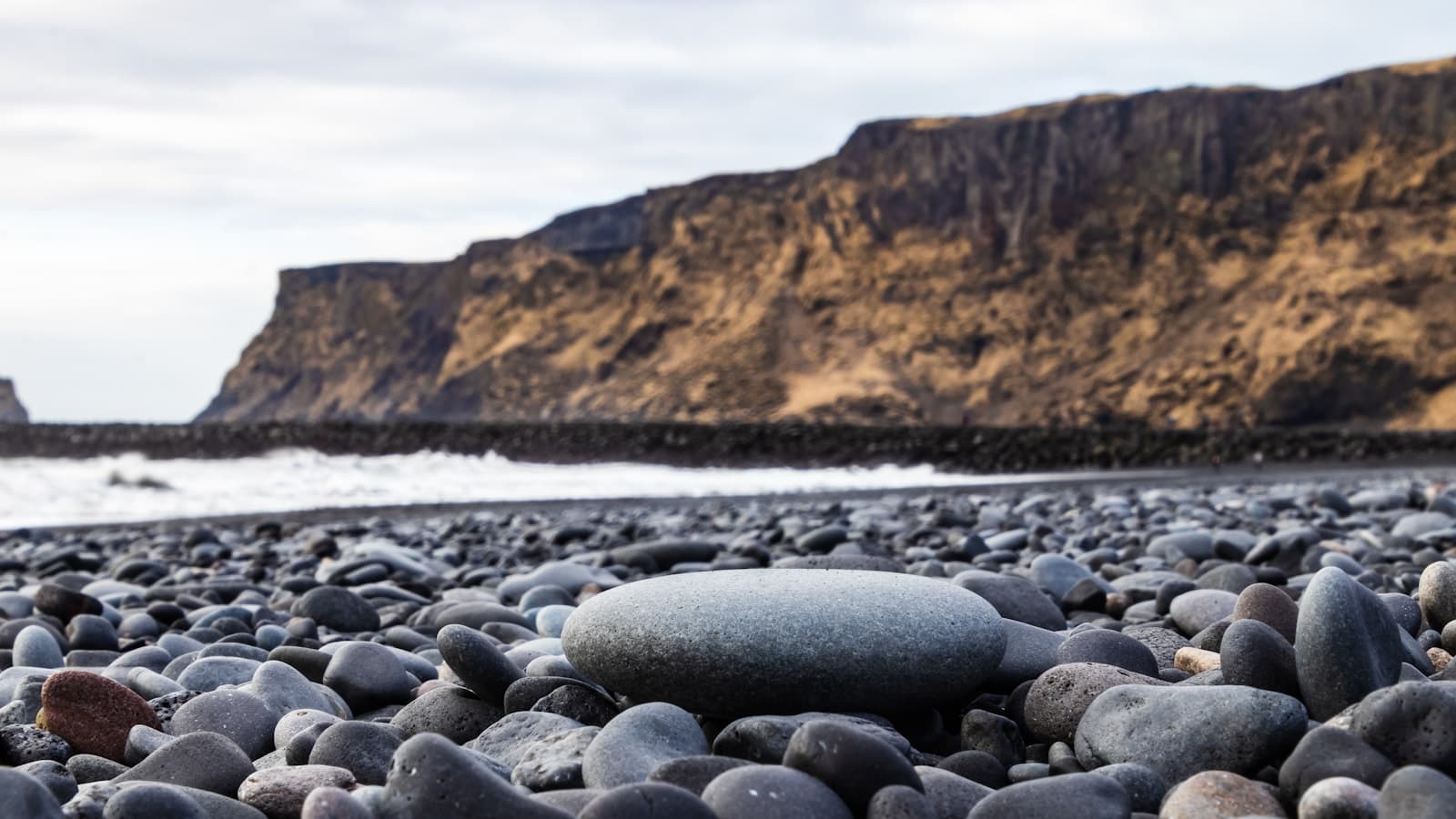 Black-sand beach and basalt columns at Reynisfjara