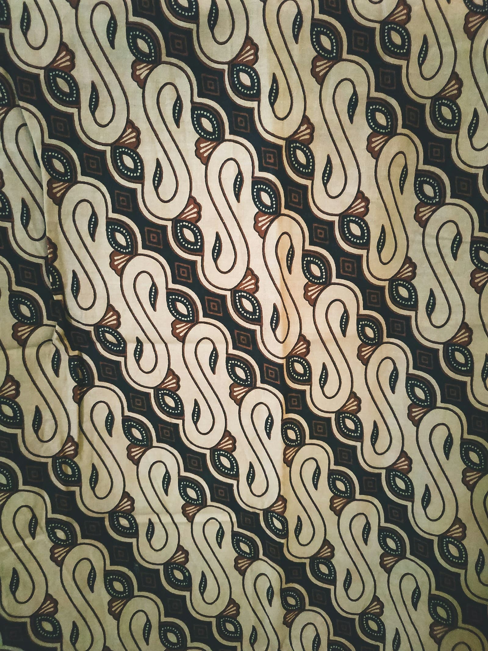 Indonesian batik fabric pattern
