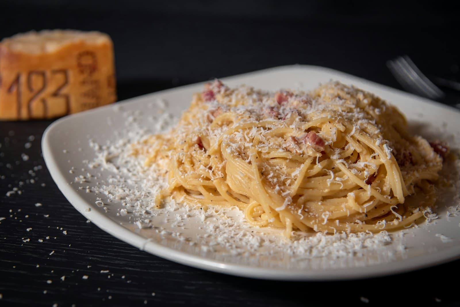 Plate of fresh Italian pasta with sauce
