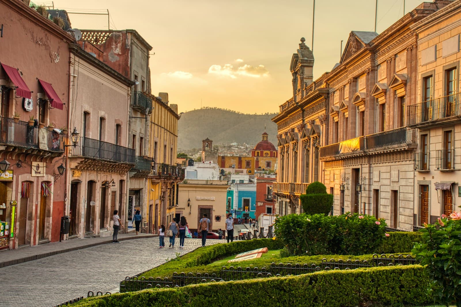 Colorful houses stacked in the ravine of Guanajuato