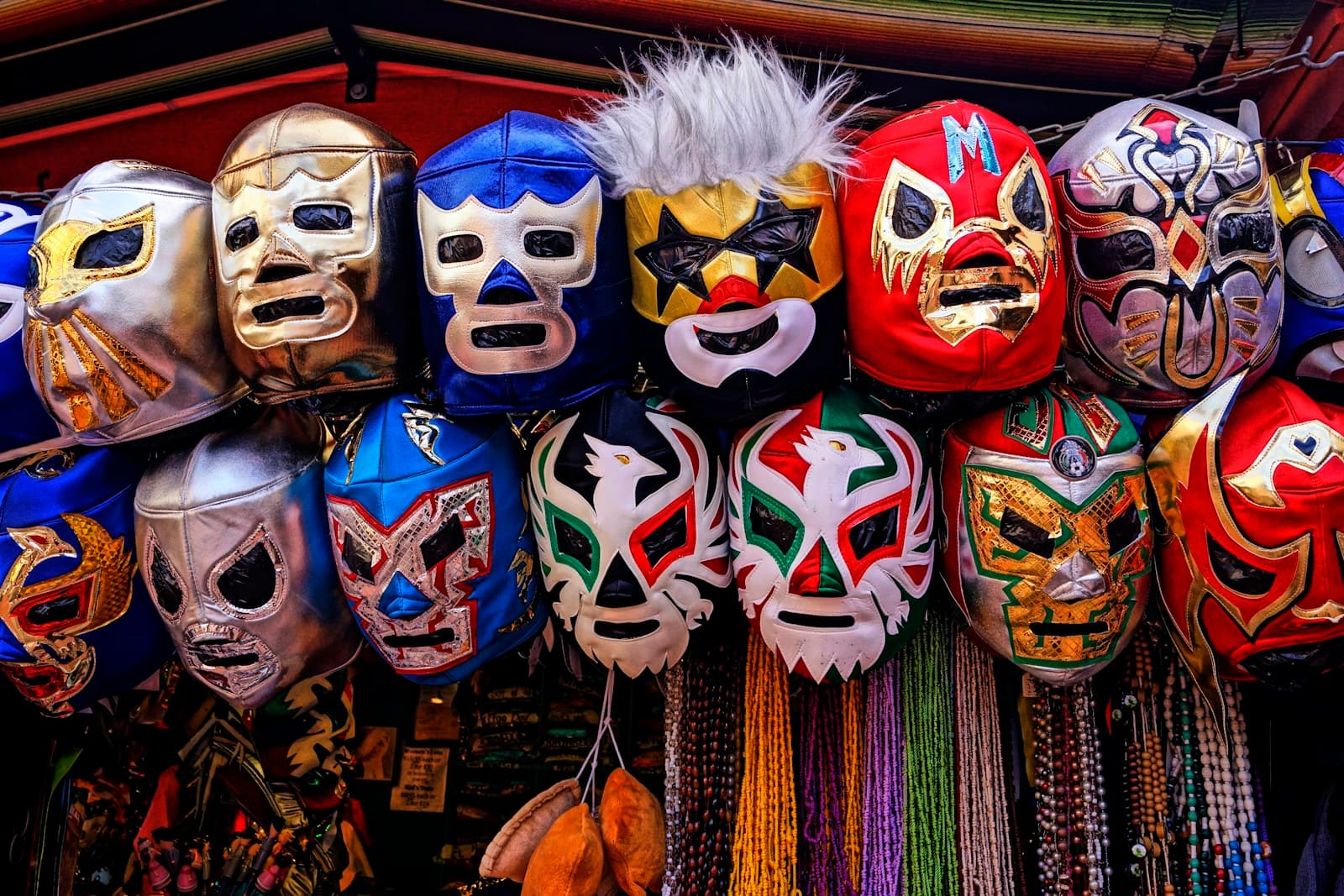 Lucha libre masked wrestlers in the ring