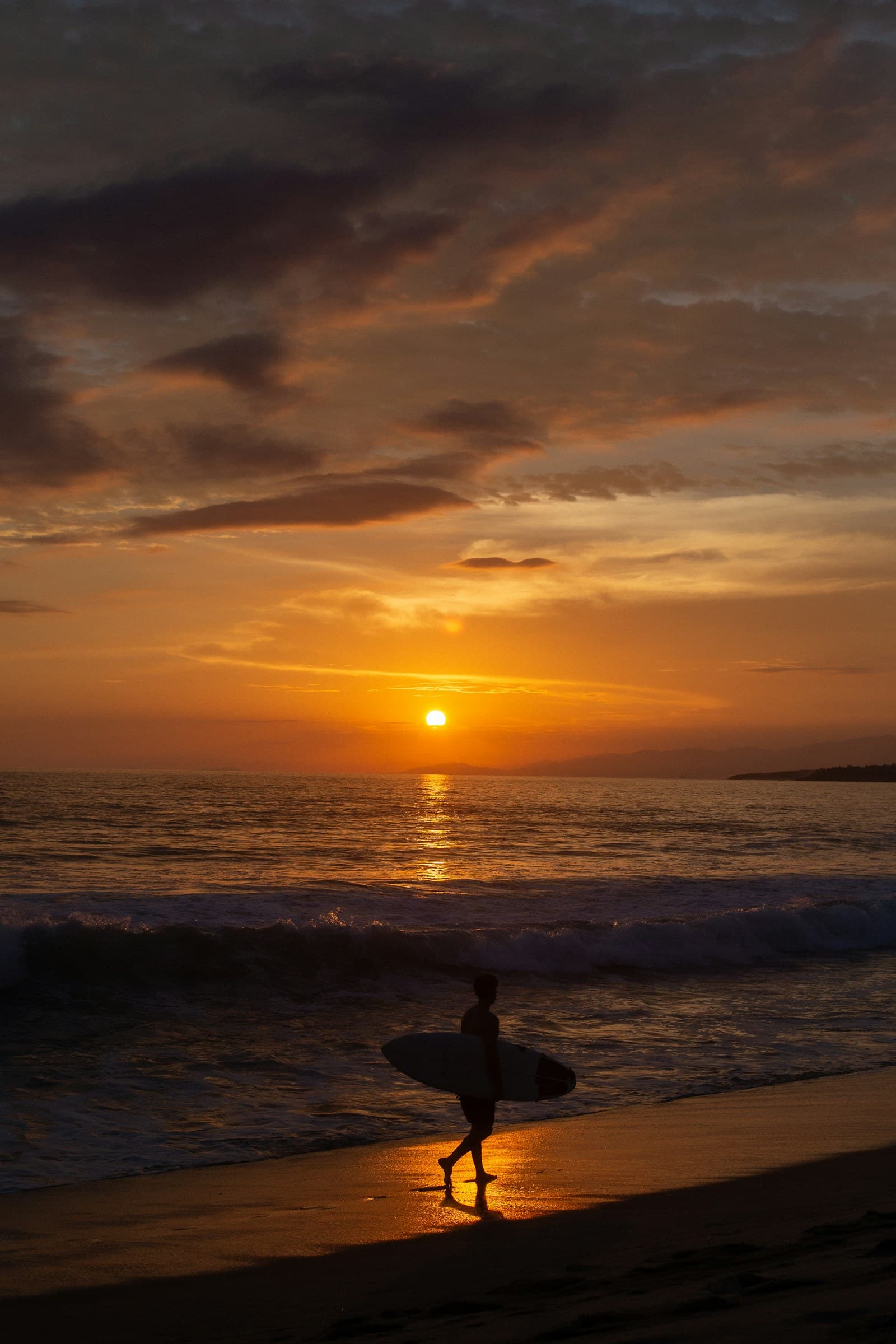 Pacific surf beach at Puerto Escondido