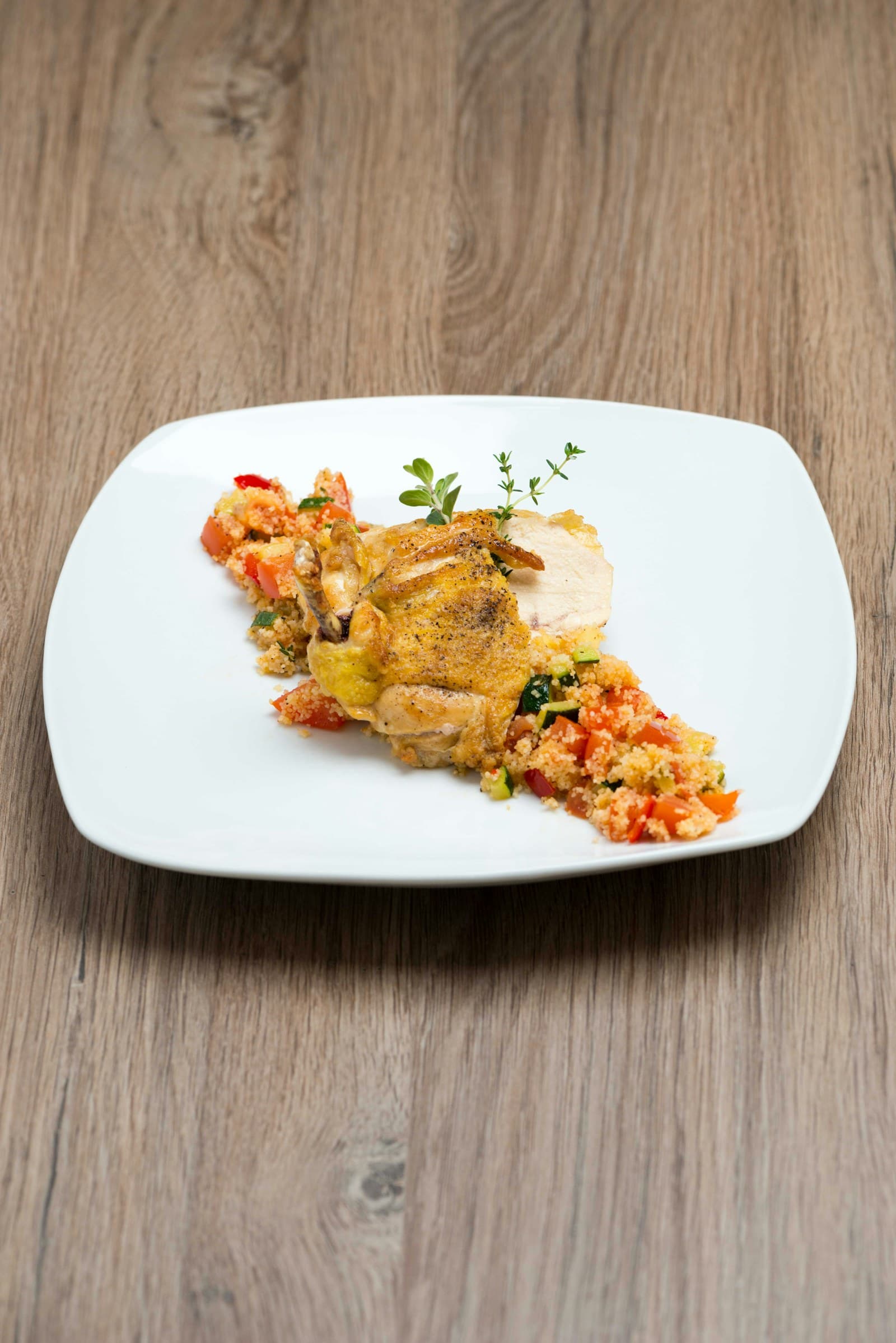 Moroccan couscous with vegetables and lamb