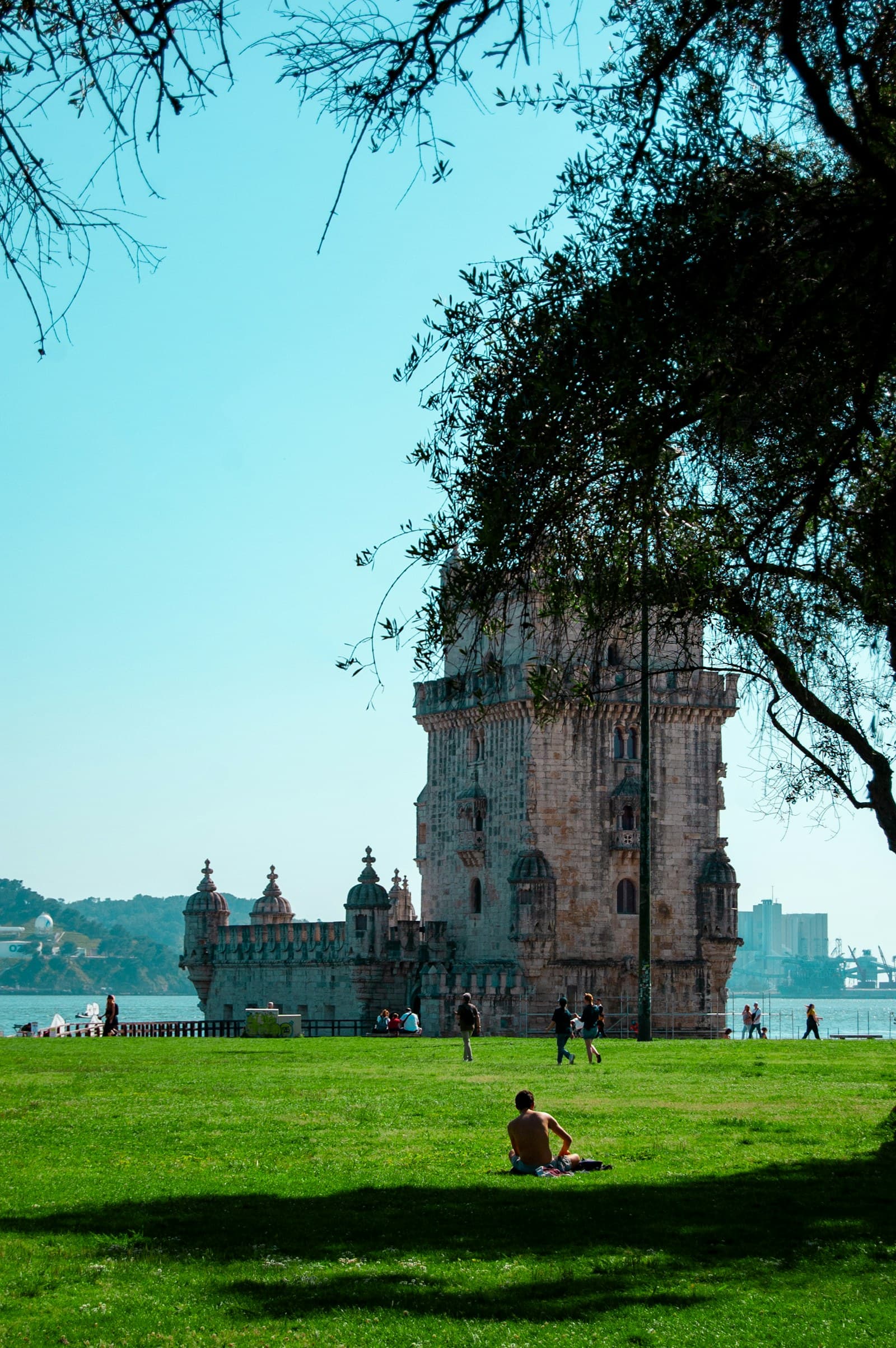 Manueline Belém Tower on the Tagus river in Lisbon