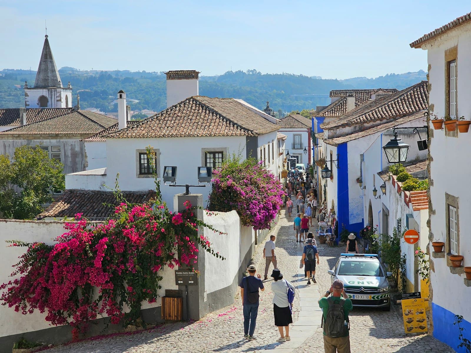 Whitewashed houses and medieval walls of Óbidos