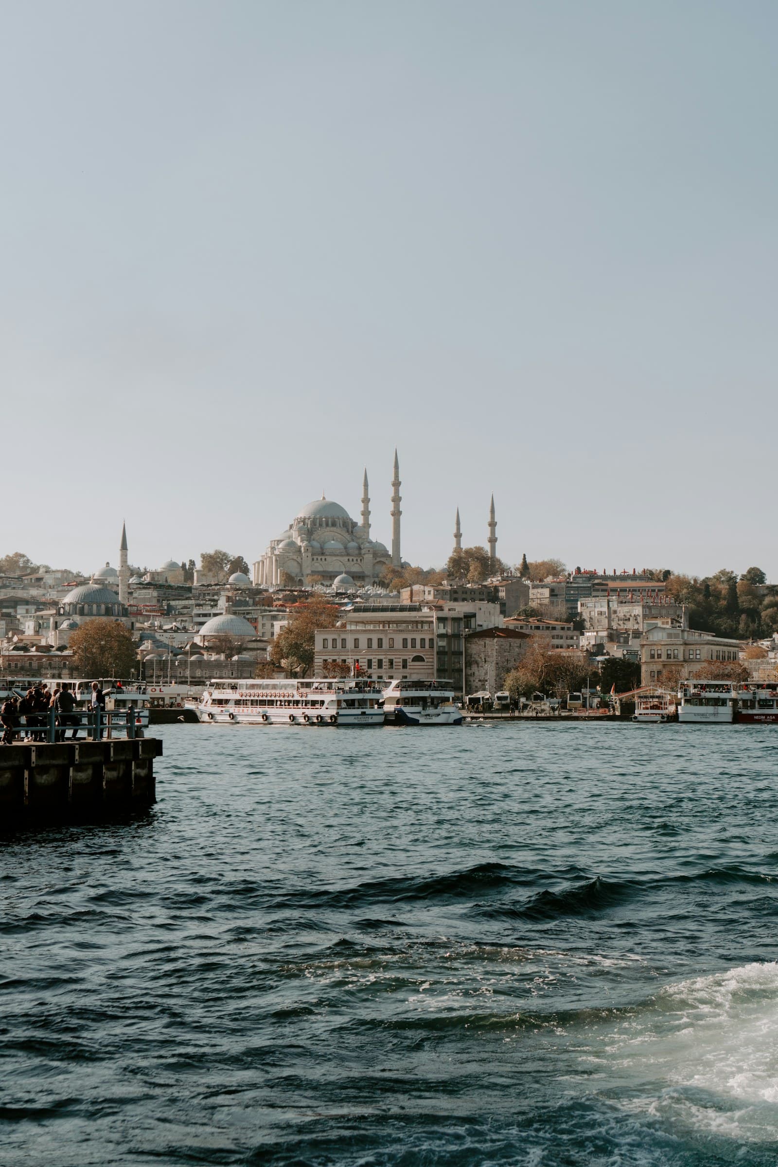 Bosphorus strait with Galata Tower in Istanbul