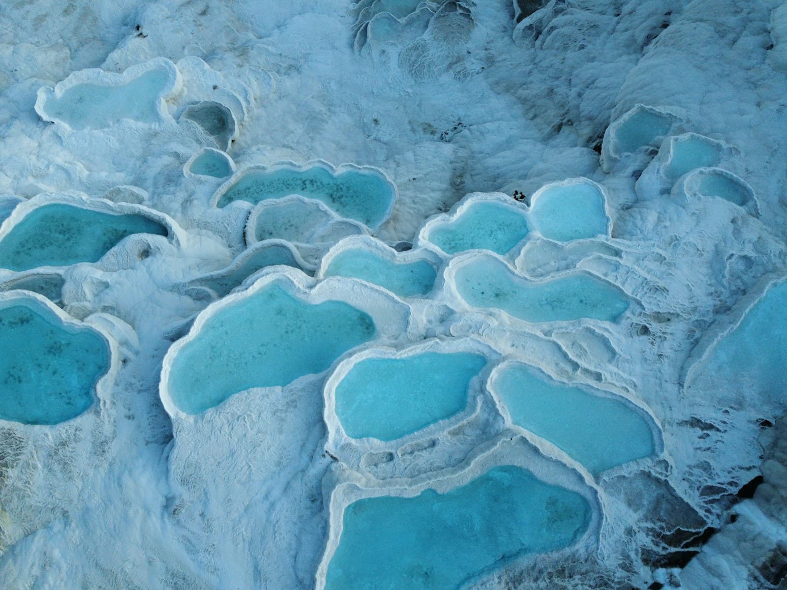 White travertine terraces of Pamukkale