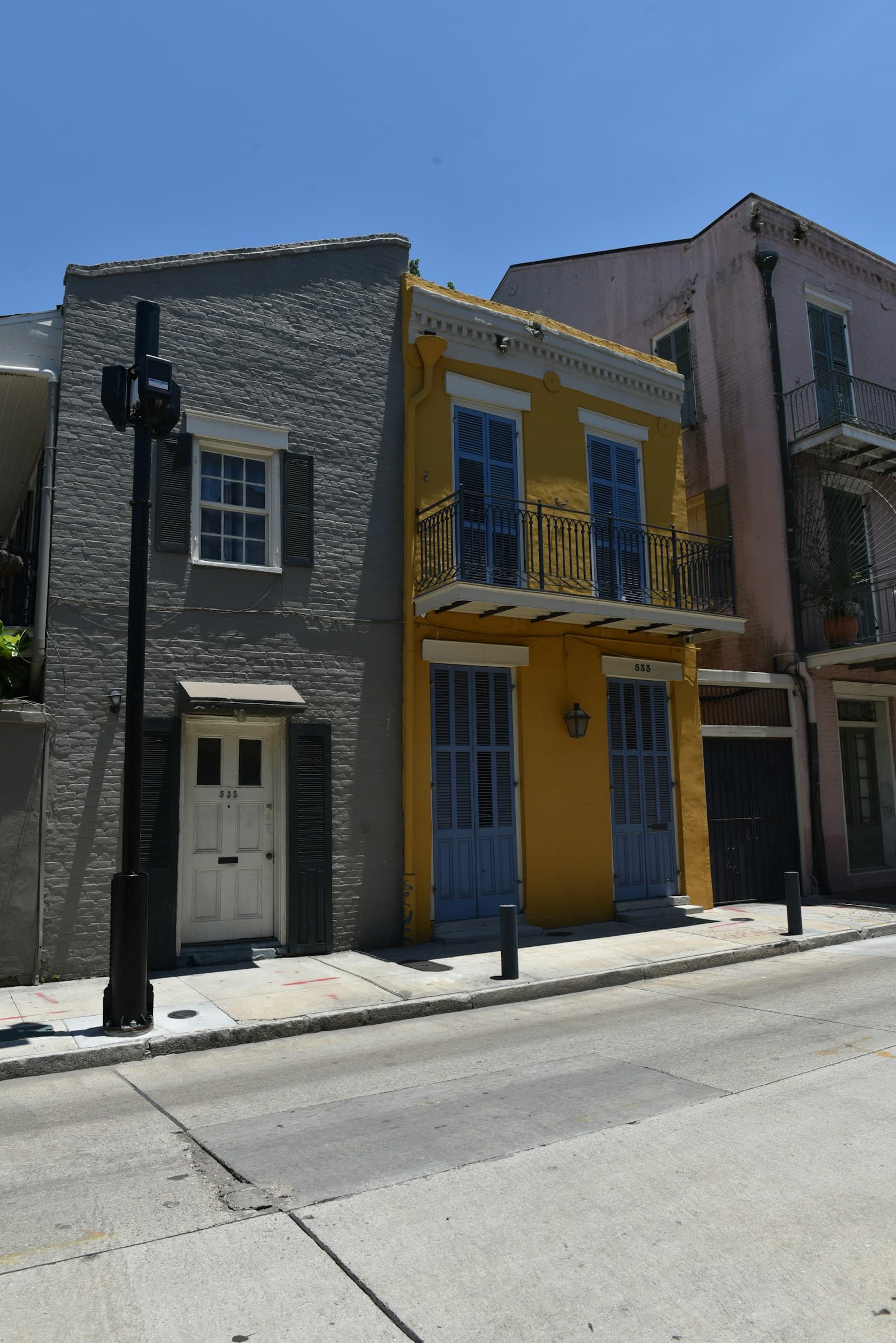 New Orleans French Quarter balcony with wrought iron