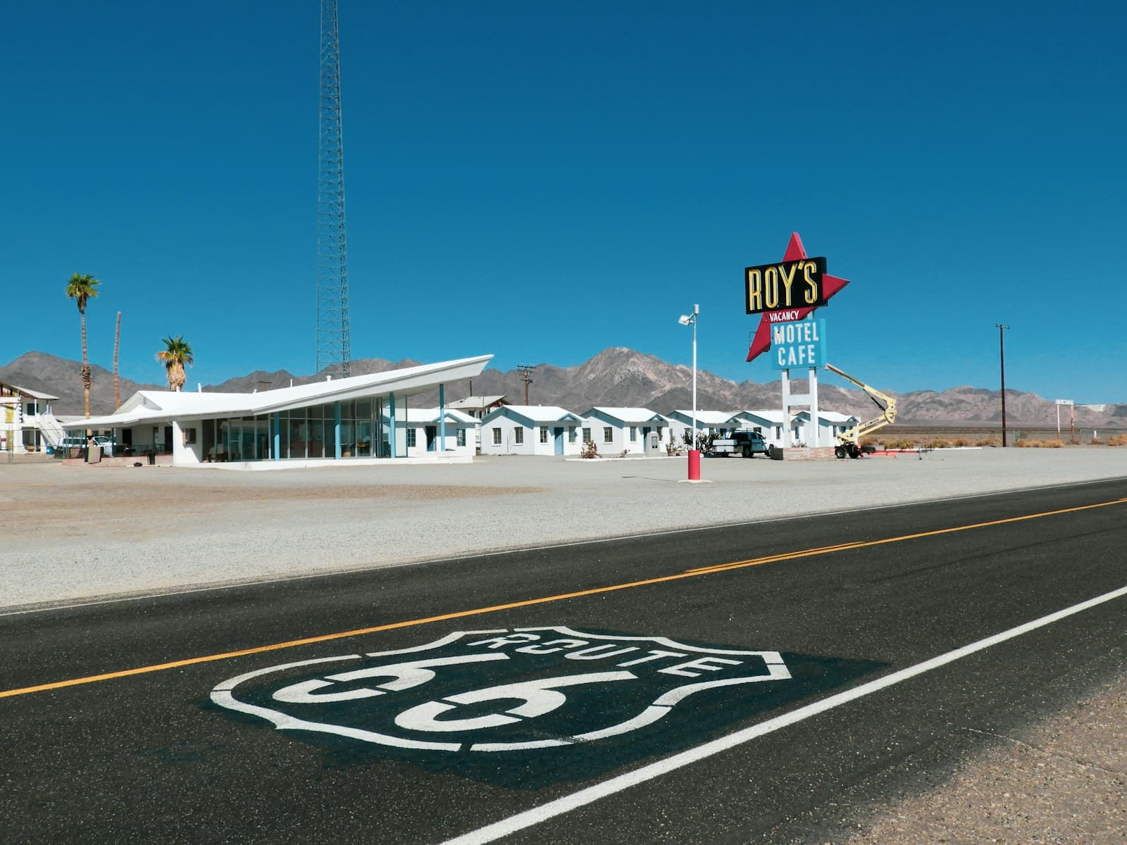 Open American highway through the desert