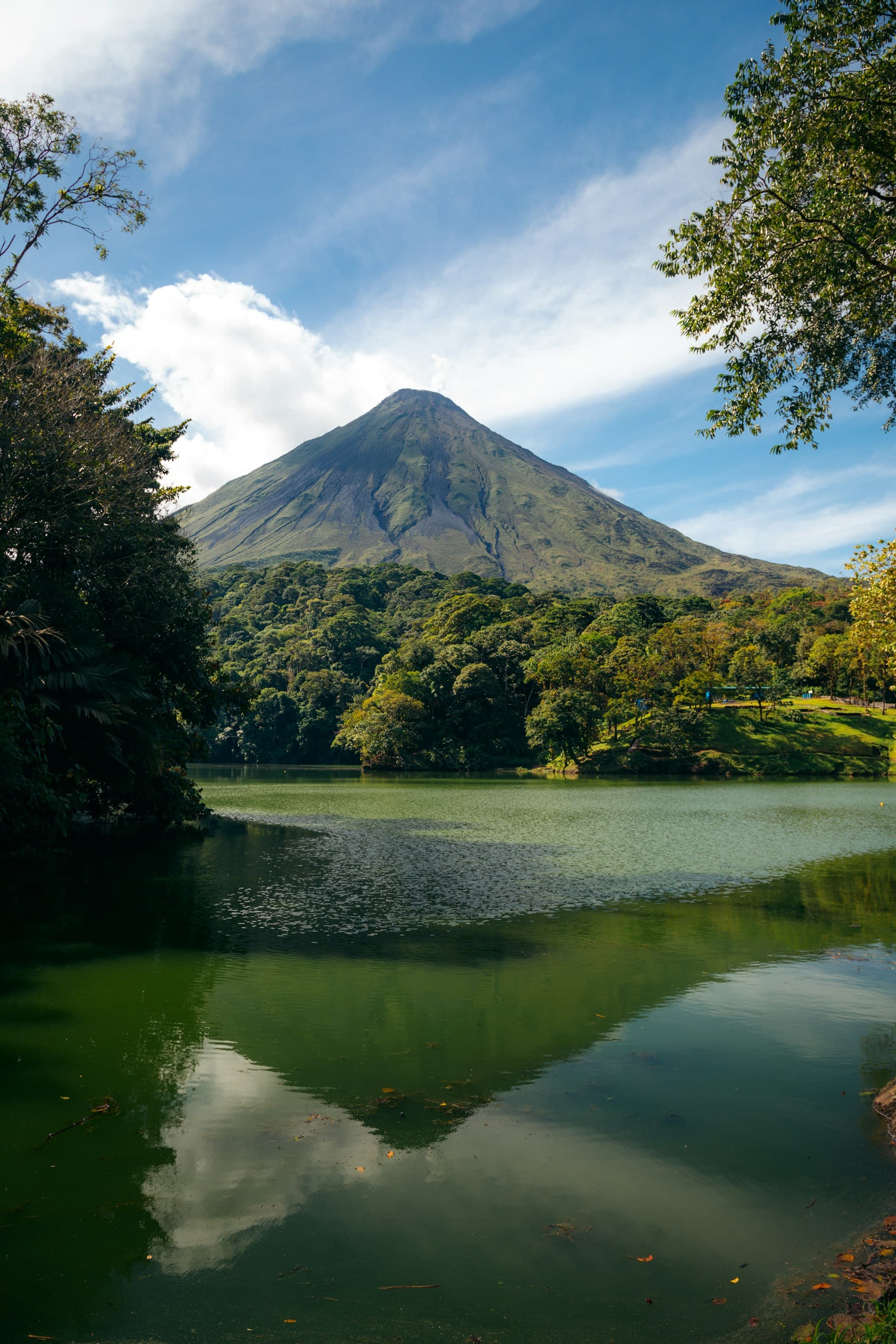 Arenal volcano rising above the rainforest in Costa Rica
